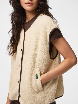 PCKATTY TEDDY VEST NOOS BC Birch/Hot Fudge