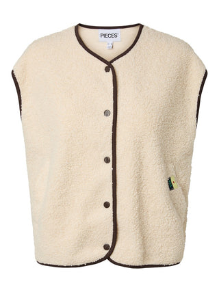 PCKATTY TEDDY VEST NOOS BC Birch/Hot Fudge