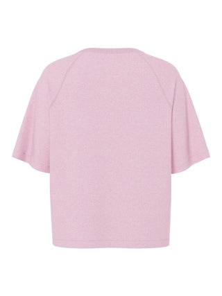 PCBREE SS O-NECK KNIT NOOS BC Roseate Spoonbi/MELANGE