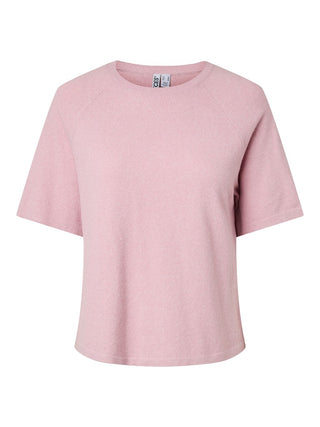 PCBREE SS O-NECK KNIT NOOS BC Roseate Spoonbi/MELANGE