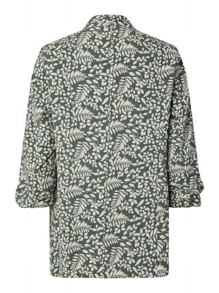 PCBOSELLA 3/4 PRINTED BLAZER NOOS BC Laurel Wreath/BIRCH LEAVES
