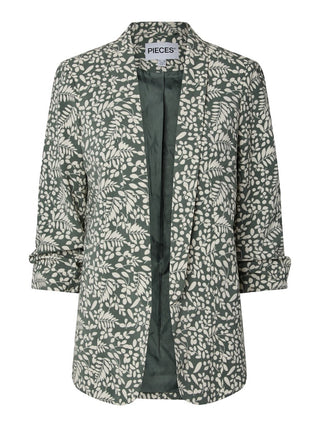 PCBOSELLA 3/4 PRINTED BLAZER NOOS BC Laurel Wreath/BIRCH LEAVES