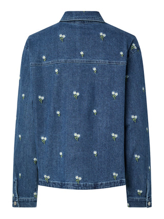 PCFLORA LS DEMIN EMB SHIRT NOOS