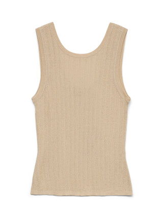 VMCSECRET SHORE SL U-BACK TOP SE CUR Oatmeal/W GOLD LU