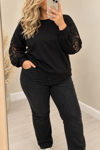 VMCMATILDA L/S SWEATSHIRT JRS BTQ CUR Black