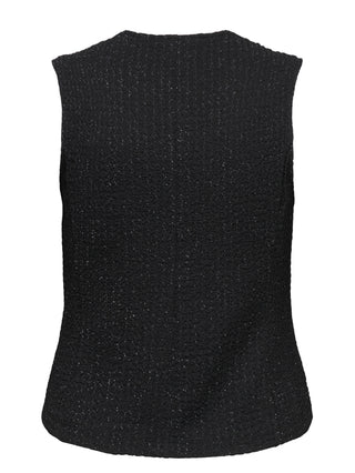 CARMILLA S/L VEST JRS Black/Silver gli