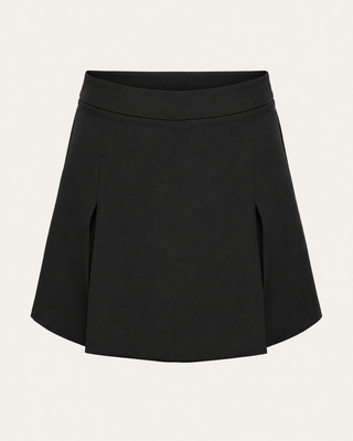 CARELLY HW PLEAT SKORTS TLR BLACK